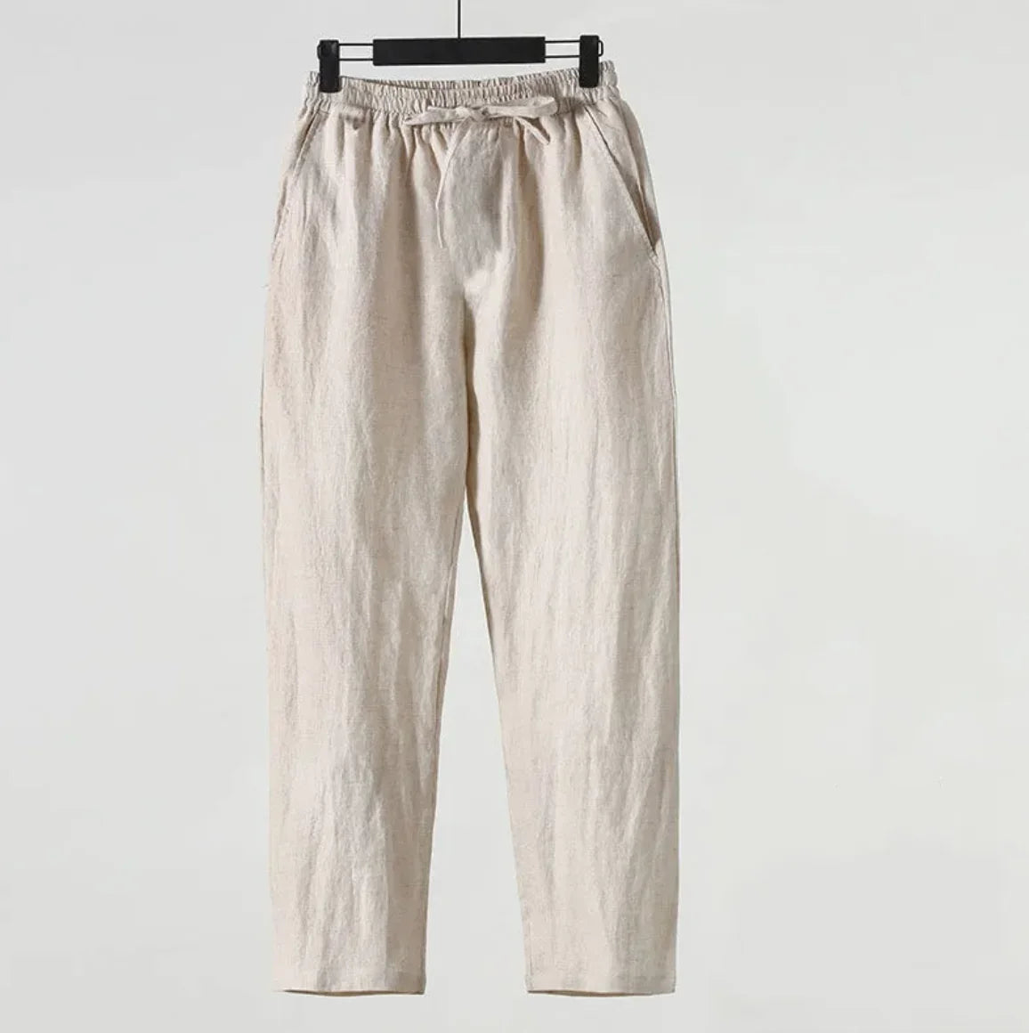Herren Baumwoll-Leinen Cropped-Hose