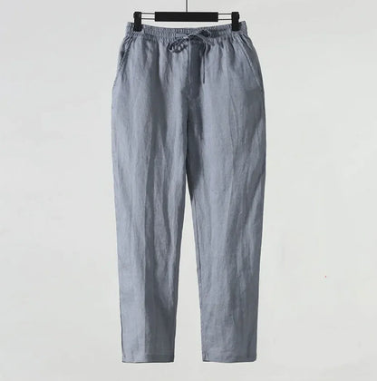 Herren Baumwoll-Leinen Cropped-Hose